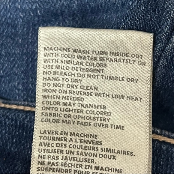 L'AGENCE Sada High Rise Cropped Denim Jeans Fray Hem Dark Wash 5 Pocket Size 27 - Picture 5 of 8